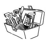 Dibujo para colorear Caja De Herramientas Para Colorear