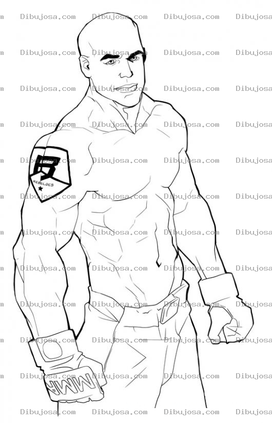 Dibujo para colorear Colorear Peleador De Mma