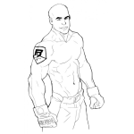Dibujo para colorear Colorear Peleador De Mma