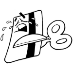 Dibujo para colorear Dibujo De Tijera Cortando Tarjeta De Credito Para Pintar Y Colorear