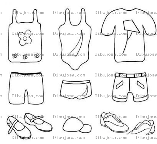 Dibujo para colorear Colorear ropa