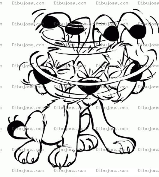 Dibujo para colorear Dibujo De Perro Sacudiendo La Cabeza Para Pintar Y Colorear