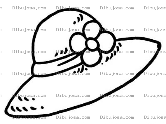 Dibujo para colorear Colorear sombrero de mujer