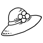 Dibujo para colorear Colorear sombrero de mujer