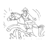 Dibujo para colorear Dibujo De Equitacion Para Pintar Y Colorear
