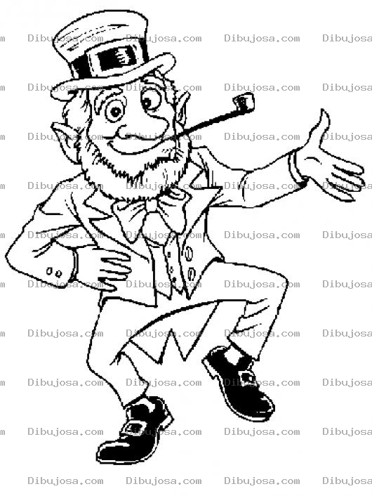 Dibujo para colorear Dibujo De Hombre Irlandes Para Pintar Y Colorear