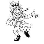 Dibujo para colorear Dibujo De Hombre Irlandes Para Pintar Y Colorear
