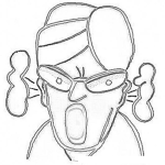 Dibujo para colorear Abuelita Enojada Dibujo De Abuela Furiosa Para Pintar Y Colorear