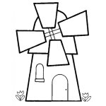 Dibujo para colorear Dibujo De Un Molino Para Colorear
