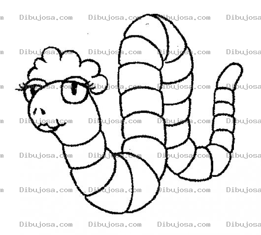 Dibujo para colorear Dibujo De Gusana Colocha Para Pintar Y Colorear