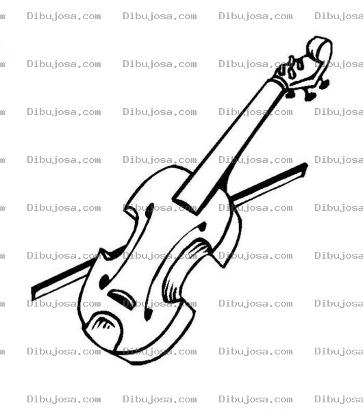 Dibujo para colorear Dibujo De Violin Sin Cuerdas Para Pintar Y Colorear