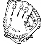 Dibujo para colorear Colorear Guante De Beisbol De Puro Cuero