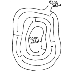 Dibujo para colorear Laberinto De Dinosaurios Para Pintar Y Colorear