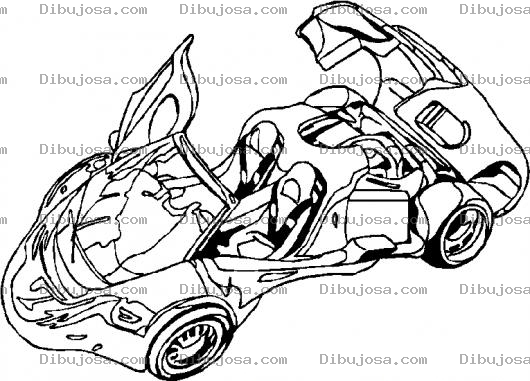 Dibujo para colorear Colorear Carro Deportivo Convertible De Dos Plazas Para Pintar Y Colorear