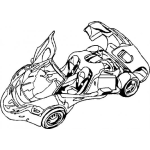 Dibujo para colorear Colorear Carro Deportivo Convertible De Dos Plazas Para Pintar Y Colorear
