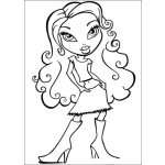 Dibujo para colorear Chica Bratz Para Colorear