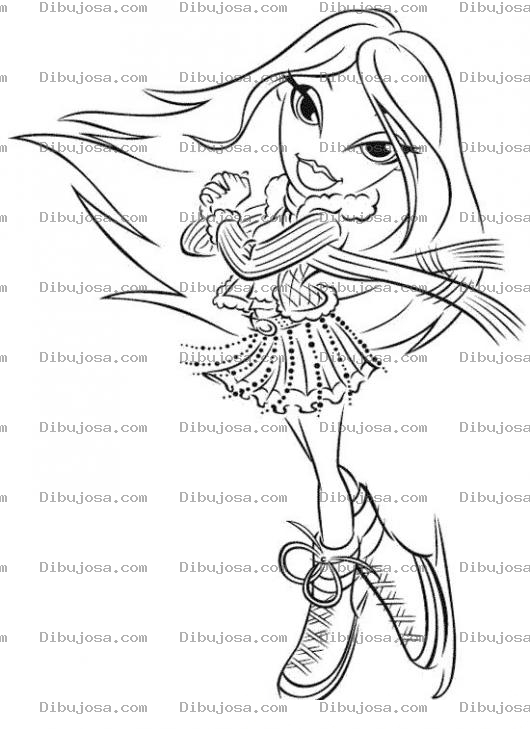 Dibujo para colorear Colorear Bratz Con Patines