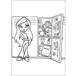 Dibujo para colorear Dibujo De Chica Bratz Con Su Locker Abierto Para Pintar Y Colorear