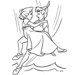 Dibujo para colorear Colorear A Peterpan Con Su Princesa