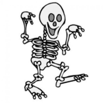 Dibujo para colorear Dibujo De La Muerte Caminando Sigilosamente Para Pintar Y Colorear Calavera Sonambula