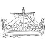 Dibujo para colorear Dibujo De Barco Antiguo Para Colorear