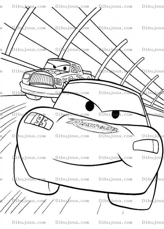 Dibujo para colorear Colorear disney cars