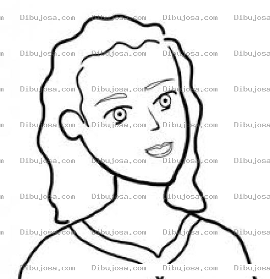Dibujo para colorear Dibujo De Pelo Ondulado Para Colorear