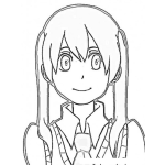Dibujo para colorear Colegiala Manga Para Pintar Y Colorear