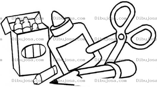 Dibujo para colorear Utiles Escolares Para Pintar Y Colorear