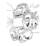 Dibujo para colorear Los carros de Disnery Cars