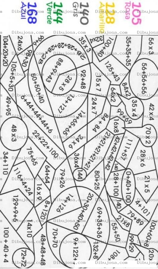 Dibujo para colorear Colorear Dibujo con Calculadora