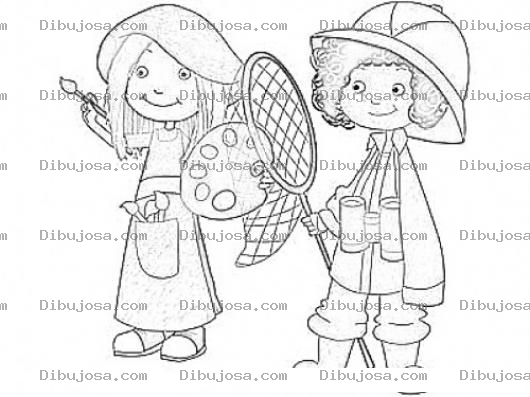 Dibujo para colorear Dibujo De Milly Y Molly Para Pintar Y Colorear A Mily Y Moly
