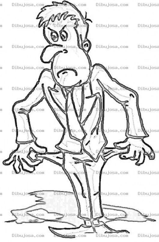 Dibujo para colorear Hombre Sin Dinero Para Colorear