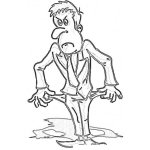 Dibujo para colorear Hombre Sin Dinero Para Colorear