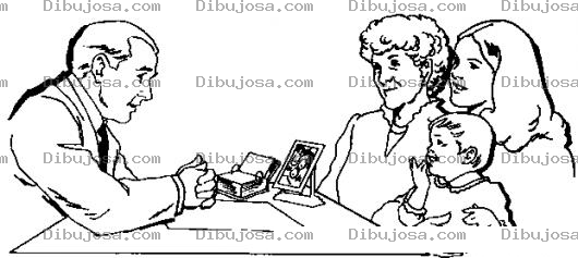 Dibujo para colorear Medico Familia Dibujo De Un Doctor En Su Clinica Dando Consulta A Sus Pacientes