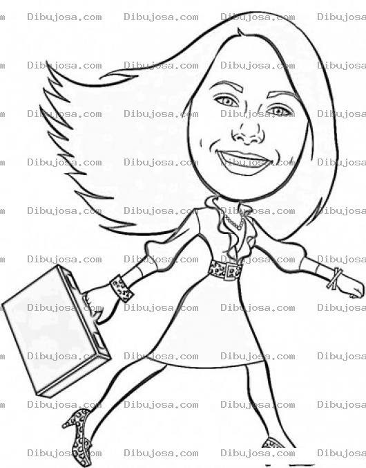 Dibujo para colorear Dibujo De Vendedora Para Pintar Y Colorear A Una Mujer Trabajadora