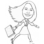 Dibujo para colorear Dibujo De Vendedora Para Pintar Y Colorear A Una Mujer Trabajadora
