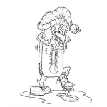 Dibujo para colorear Dibujo De Un Termometro Con Frio Para Pintar Y Colorear