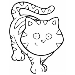 Dibujo para colorear Colorear Gato con rayas