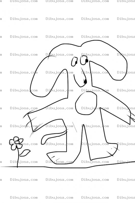 Dibujo para colorear Dibujo De Perro Parado Para Colorear