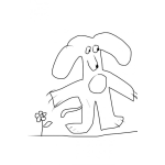 Dibujo para colorear Dibujo De Perro Parado Para Colorear