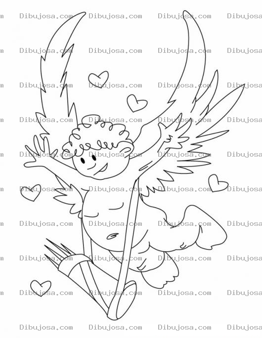 Dibujo para colorear Colorear Cupido