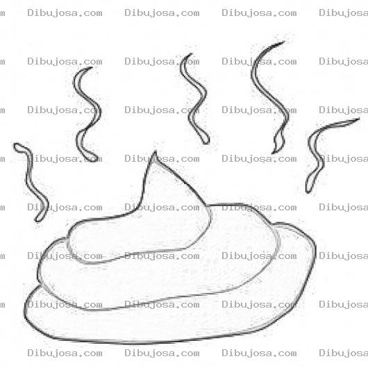 Dibujo para colorear Dibujo De Popo Para Pintar Y Colorear Un Pedazo De Estiercol Caca O Heces Fecales