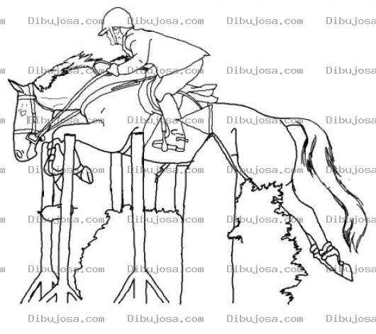 Dibujo para colorear Dibujo De Equitacion Para Pintar Y Colorear