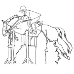 Dibujo para colorear Dibujo De Equitacion Para Pintar Y Colorear