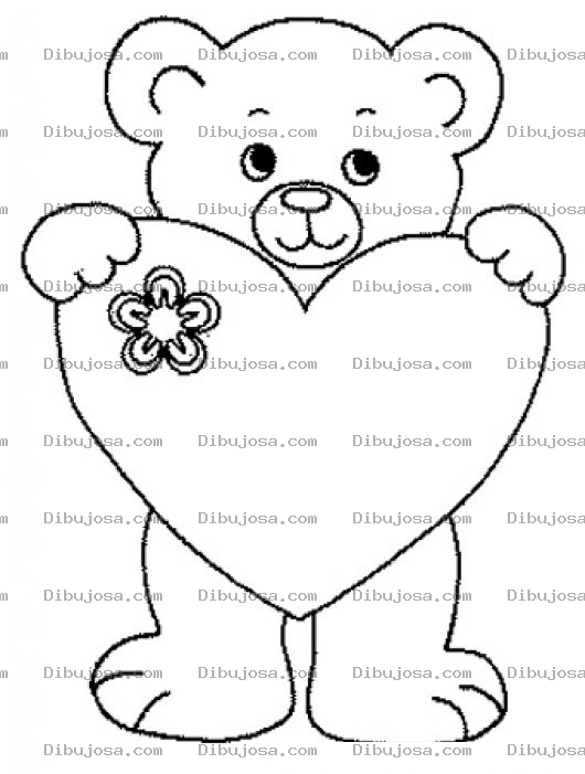 Dibujo para colorear Colorear Osito Cute