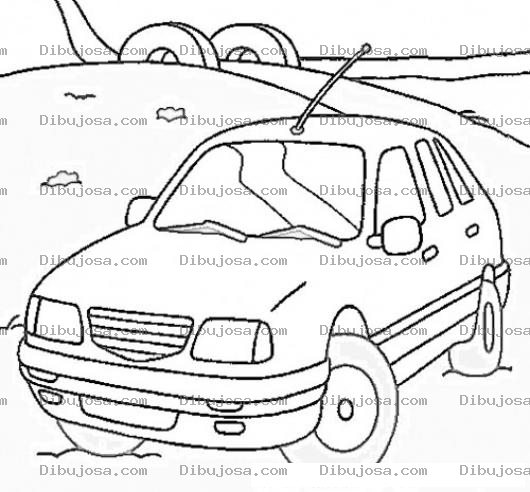 Dibujo para colorear Dibujo De Carrito Compacto Para Pintar Y Colorear