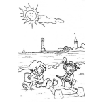 Dibujo para colorear Dibujo De Verano Para Pintar Playa En Semana Santa