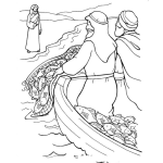 Dibujo para colorear Dibujo De Jesus Con Los Pescadores Para Pintar Y Colorear