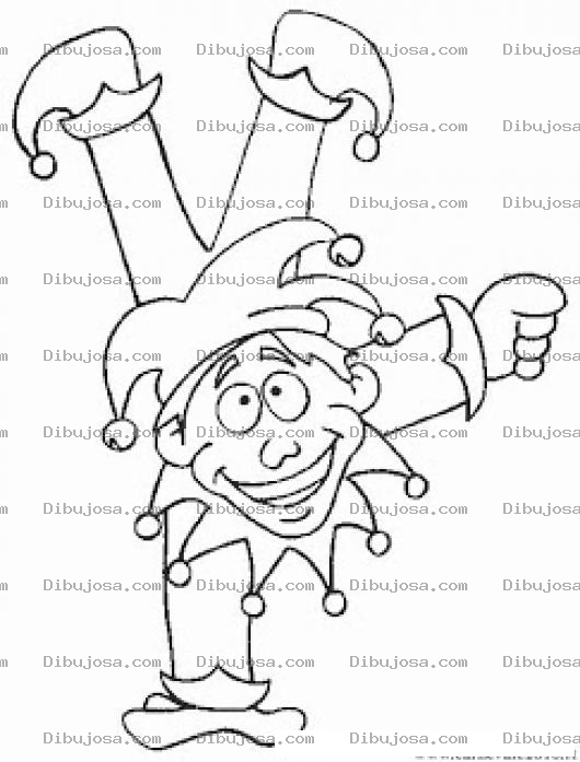 Dibujo para colorear Dibujo De Bufon Haciendo Una Pirueta Para Pintar Y Colorear